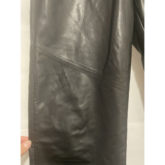 IRO Rifra 100% Lamb Leather Straight Trouser Women's size 38 Black - Picture 4 of 15